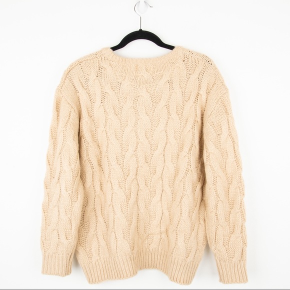 PEPALOVES Chunky Knit Fisher Man Style Crewneck Sweater - Picture 5 of 7